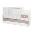 Letto MAXI PLUS NEW white+amber /lamelle anteriori rimosse/